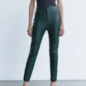 Zara Faux Leather Leggings Size S